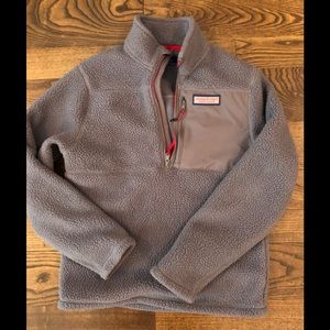 Men’s Vineyard Vines Gray Sherpa Fleece. XS